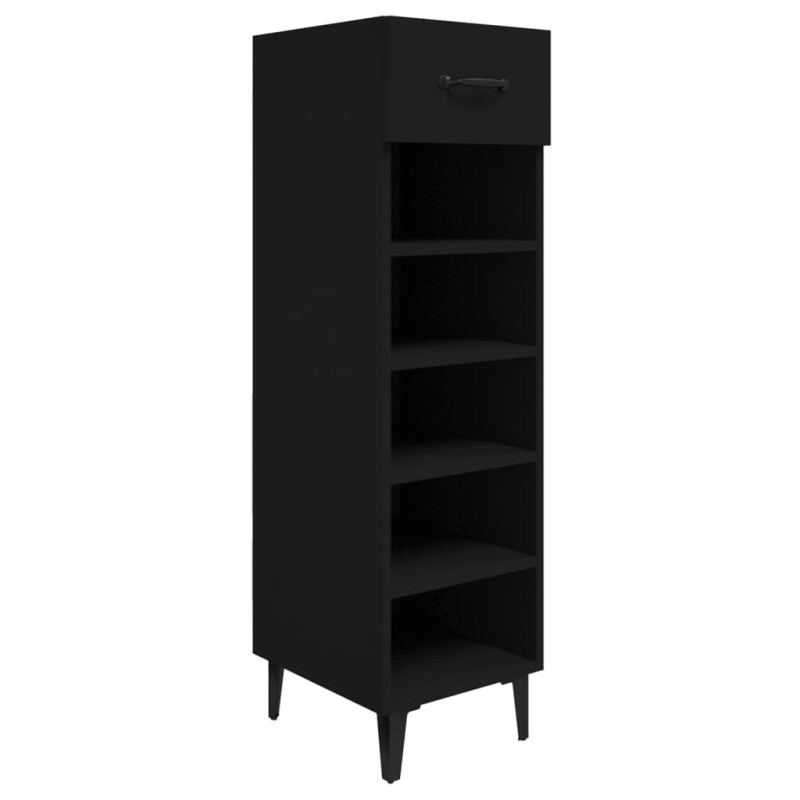 Armoire à chaussures Noir 30x35x105 cm Bois d ingénierie