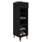 Armoire à chaussures Noir 30x35x105 cm Bois d ingénierie