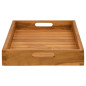 Plateau de service 60x35 cm Bois de teck massif