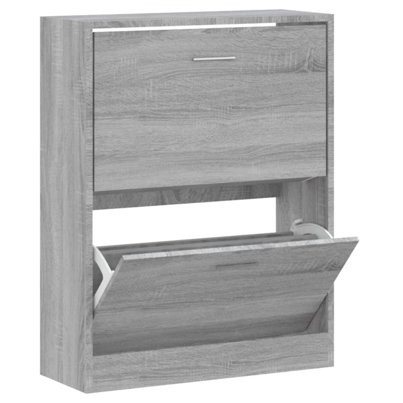 Armoire à chaussures Sonoma gris 63x24x81 cm Bois d ingénierie