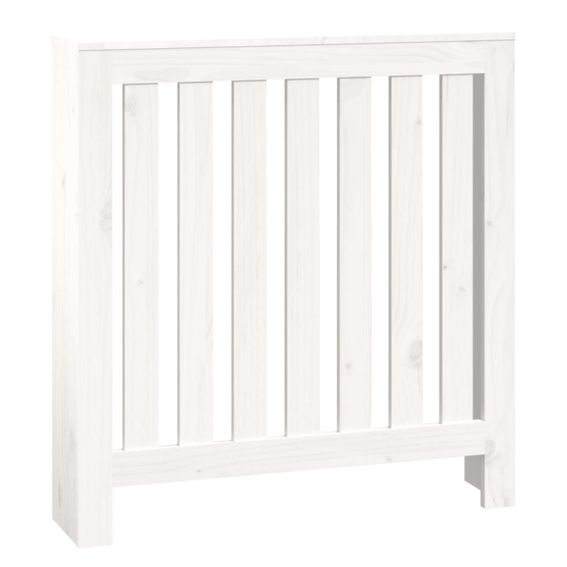 Cache radiateur Blanc 79,5x19x84 cm Bois massif de pin