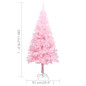 Arbre de Noël artificiel pré éclairé et boules rose 180 cm PVC