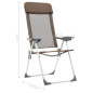 Chaises de camping pliables lot de 2 Marron Aluminium