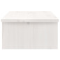 Support de moniteur Blanc 50x27x15 cm Bois de pin solide