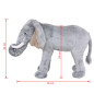 Jouet en peluche Éléphant Gris XXL