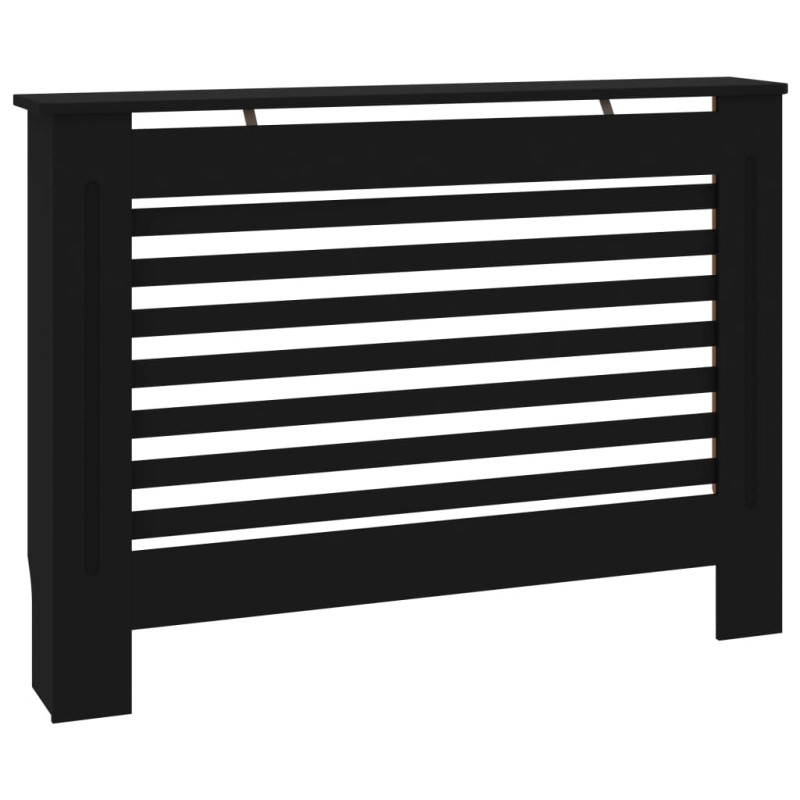 Cache radiateur noir 112x19x81,5 cm MDF