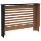 Cache radiateur noir 112x19x81,5 cm MDF