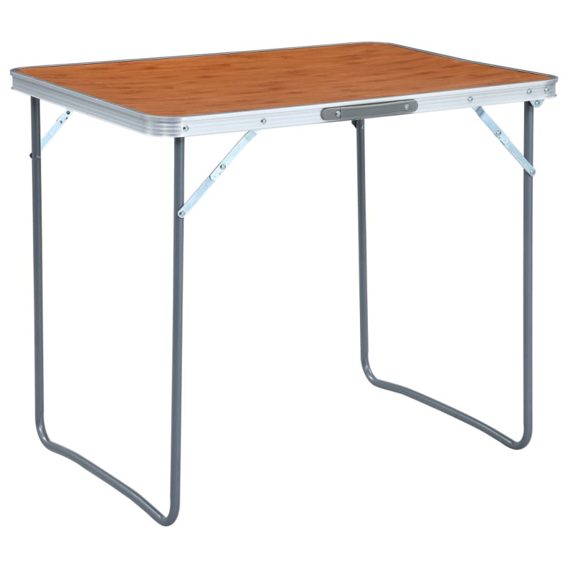 Table pliable de camping avec cadre en métal 80x60 cm