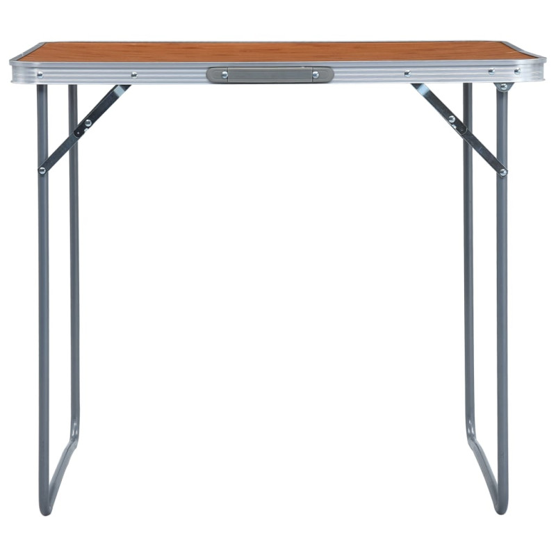 Table pliable de camping avec cadre en métal 80x60 cm