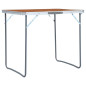 Table pliable de camping avec cadre en métal 80x60 cm