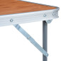 Table pliable de camping avec cadre en métal 80x60 cm