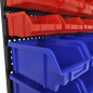 Jeu de paniers muraux de stockage Plastique 30pcs Bleu et rouge