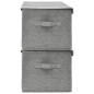 Boîtes de rangement 2 pcs Tissu 50x30x25 cm Gris