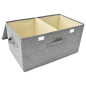 Boîtes de rangement 2 pcs Tissu 50x30x25 cm Gris