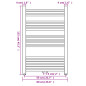 Radiateur sèche serviettes vertical de salle de bain 600x1160mm