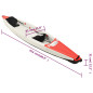 Kayak gonflable rouge 424x81x31 cm polyester