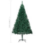 Arbre de Noël artificiel pré éclairé et boules vert 210 cm PVC