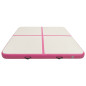 Tapis gonflable de gymnastique avec pompe 200x200x20cm PVC Rose