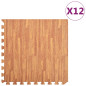 Tapis de sol 12 pcs Grain de bois 4,32㎡ Mousse EVA