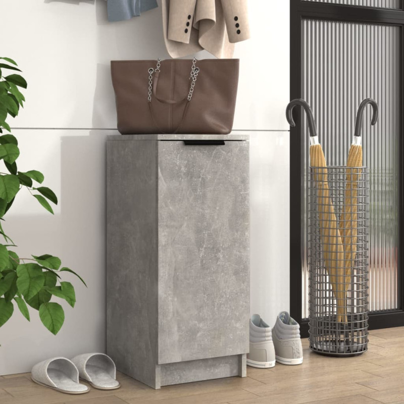 Armoire à chaussures Gris béton 30x35x70 cm Bois d ingénierie