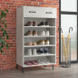 Armoire à chaussures Gris béton 60x35x105 cm Bois d ingénierie