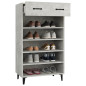 Armoire à chaussures Gris béton 60x35x105 cm Bois d ingénierie