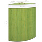 Panier à linge d angle Bambou Vert 60 L