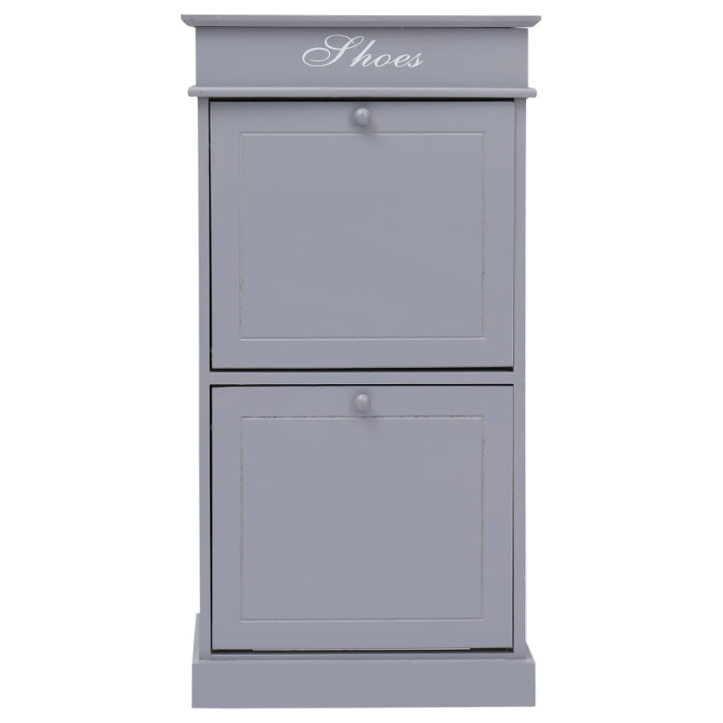 Armoire à chaussures Gris 50 x 28 x 98 cm Bois de Paulownia