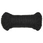 Corde de travail Noir 8 mm 50 m polypropylène