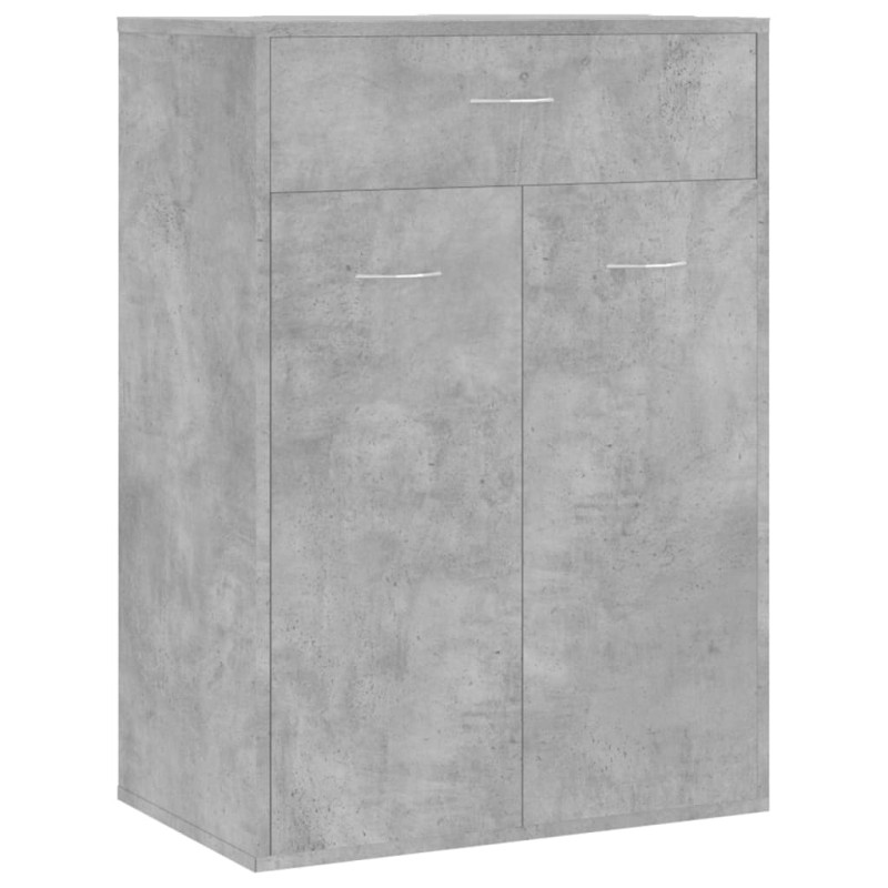 Armoire à chaussures Gris béton 60x35x84 cm Bois d ingénierie