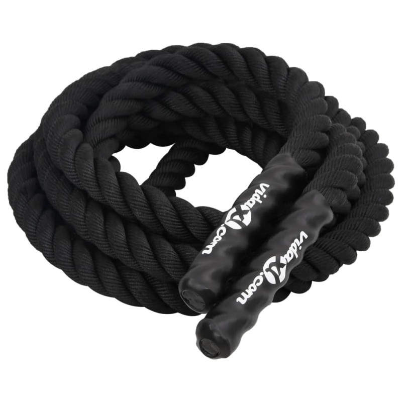 Corde de combat noir 9 m 6,8 kg polyester