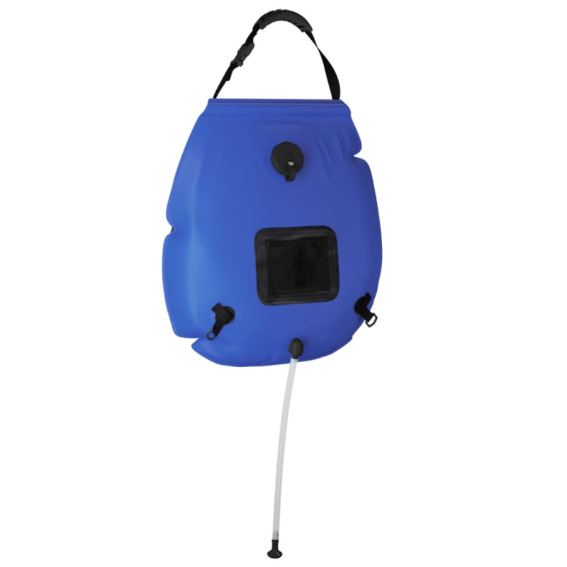 Sac de douche de camping bleu 20 L PVC