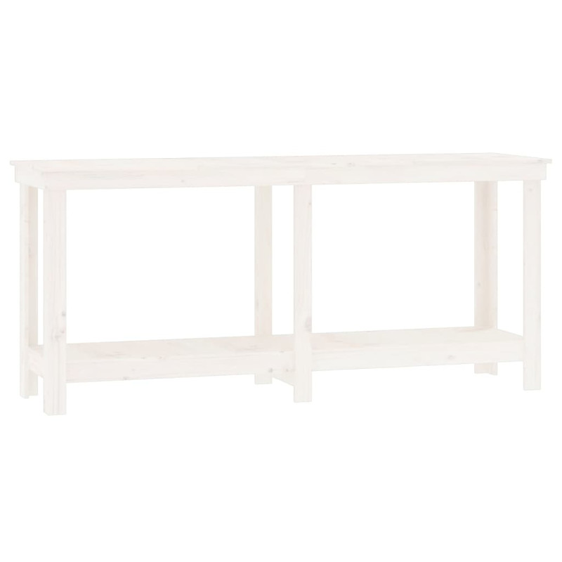 Banc de travail Blanc 180x50x80 cm Bois de pin massif