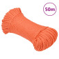 Corde de travail orange 3 mm 50 m polypropylène