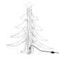 Arbres de Noël pliables avec LED 2 pcs Blanc chaud 87x87x93 cm