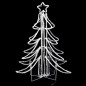 Arbres de Noël pliables avec LED 2 pcs Blanc chaud 87x87x93 cm