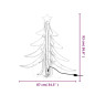 Arbres de Noël pliables avec LED 2 pcs Blanc chaud 87x87x93 cm