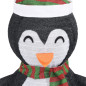 Décoration de Noël pingouin à LED Tissu de luxe 90 cm