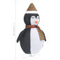 Décoration de Noël pingouin à LED Tissu de luxe 90 cm