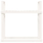 Support pour bois de chauffage Blanc 110x35x108,5cm Bois de pin