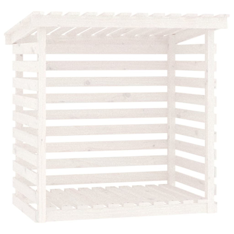 Support pour bois de chauffage Blanc 108x73x108 cm Bois de pin