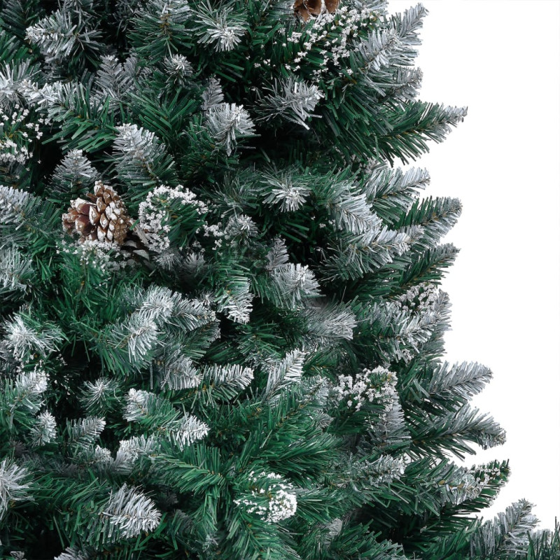 Arbre de Noël artificiel pré éclairé boules pommes de pin 180cm