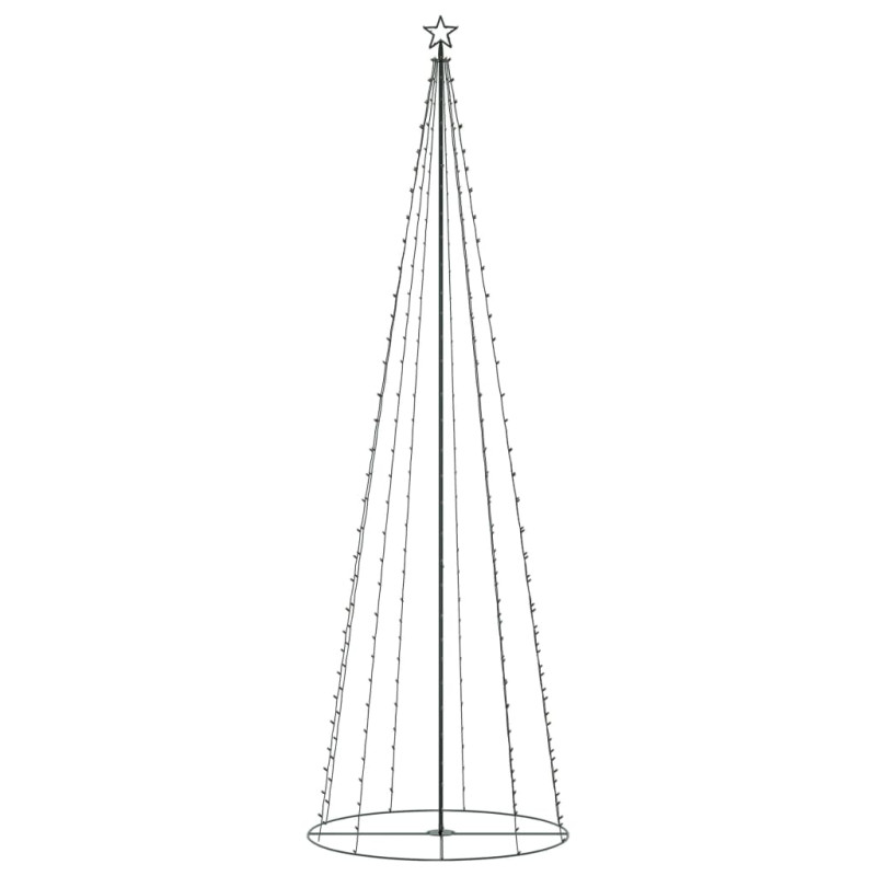 Arbre de Noël cône 330 LED colorées décoration 100x300 cm