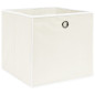 Boîtes de rangement 4 pcs Blanc 32x32x32 cm Tissu