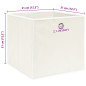 Boîtes de rangement 4 pcs Blanc 32x32x32 cm Tissu