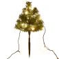 Arbres d allée de Noël 6 pcs avec LED blanc chaud 45 cm PVC