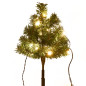 Arbres d allée de Noël 6 pcs avec LED blanc chaud 45 cm PVC