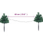 Arbres d allée de Noël 6 pcs avec LED blanc chaud 45 cm PVC