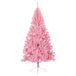 Demi sapin de Noël artificiel avec support Rose 180 cm PVC