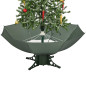 Arbre de Noël neigeux avec base de parapluie Vert 170 cm